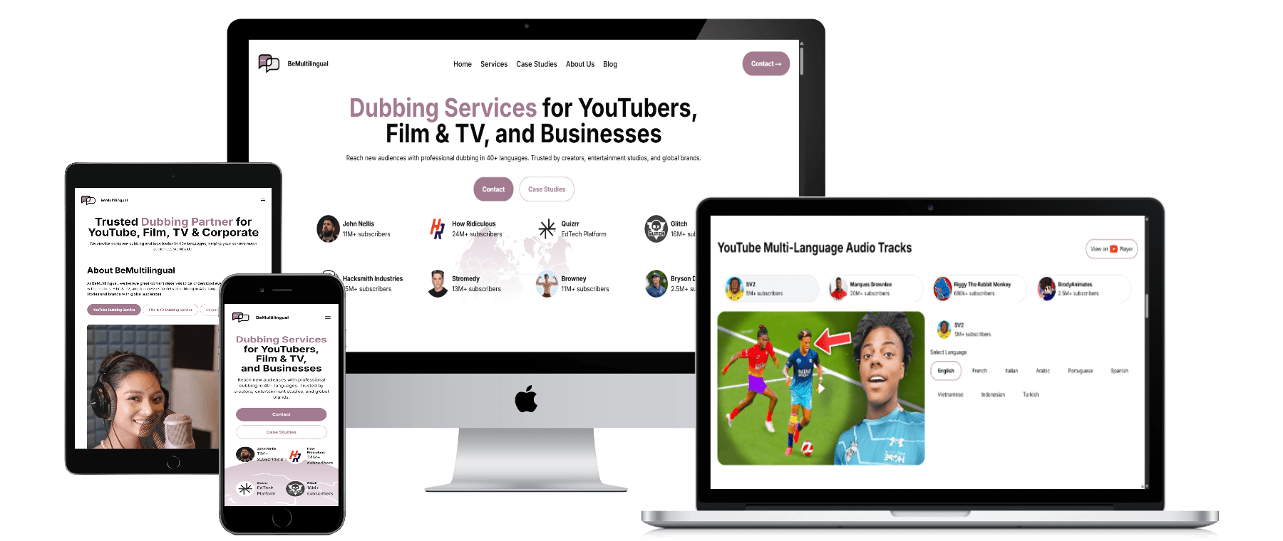 Bemultilingual.ca - Complete Marketing Website Redesign & SEO Optimization